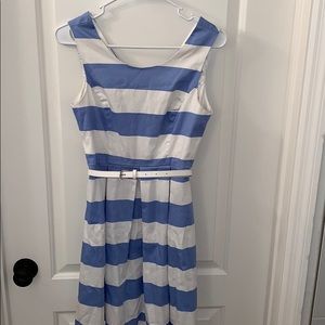Pastel Blue & White striped Dress🤍👗